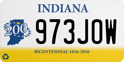 IN license plate 973JOW