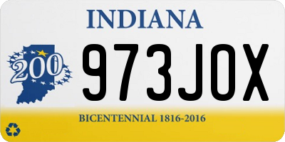 IN license plate 973JOX