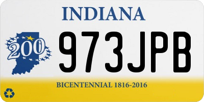 IN license plate 973JPB