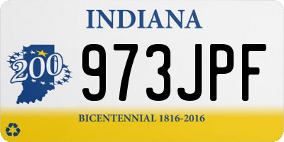 IN license plate 973JPF