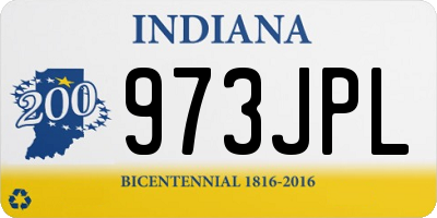 IN license plate 973JPL