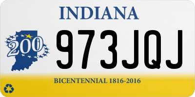 IN license plate 973JQJ