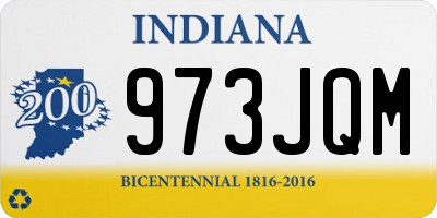 IN license plate 973JQM