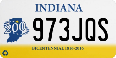 IN license plate 973JQS
