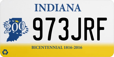 IN license plate 973JRF