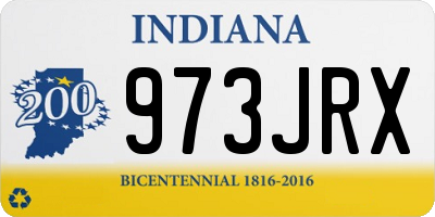 IN license plate 973JRX