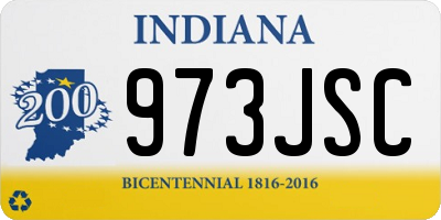 IN license plate 973JSC