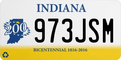 IN license plate 973JSM