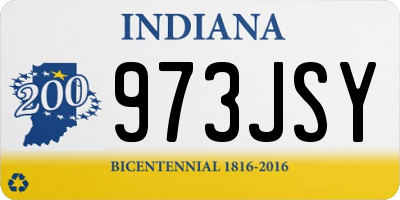 IN license plate 973JSY