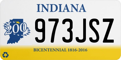 IN license plate 973JSZ