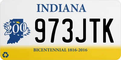 IN license plate 973JTK