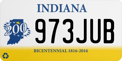 IN license plate 973JUB