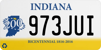 IN license plate 973JUI