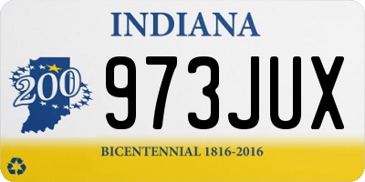 IN license plate 973JUX