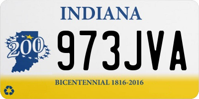 IN license plate 973JVA