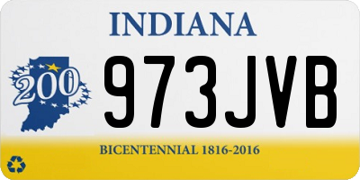 IN license plate 973JVB