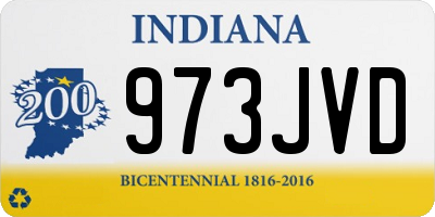 IN license plate 973JVD