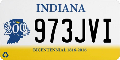 IN license plate 973JVI
