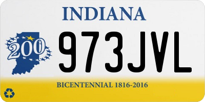 IN license plate 973JVL