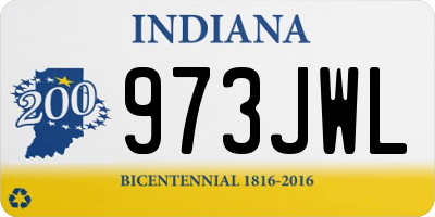 IN license plate 973JWL