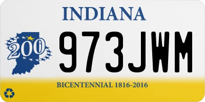 IN license plate 973JWM