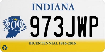 IN license plate 973JWP