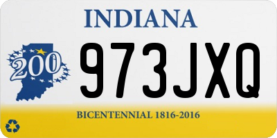 IN license plate 973JXQ