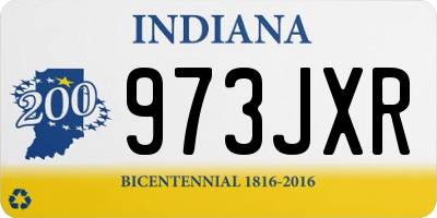 IN license plate 973JXR