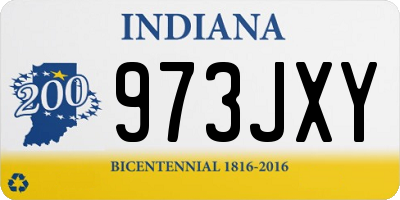 IN license plate 973JXY