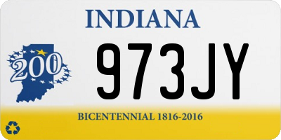IN license plate 973JY
