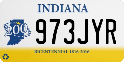 IN license plate 973JYR