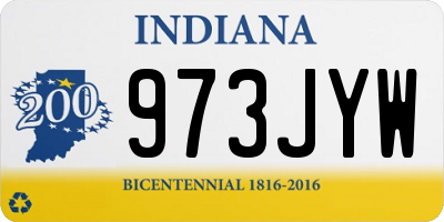 IN license plate 973JYW