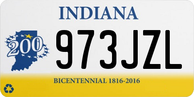 IN license plate 973JZL