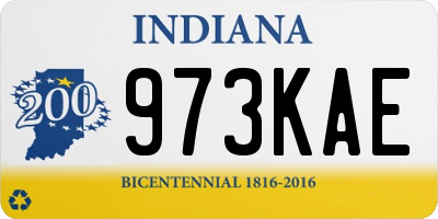 IN license plate 973KAE