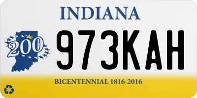 IN license plate 973KAH