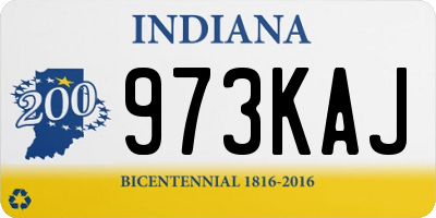 IN license plate 973KAJ
