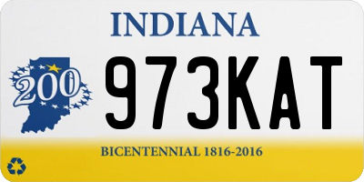 IN license plate 973KAT