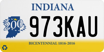 IN license plate 973KAU
