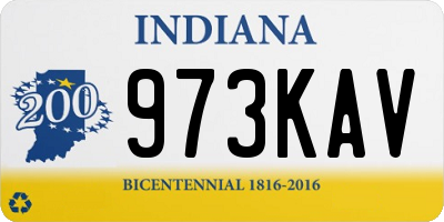 IN license plate 973KAV
