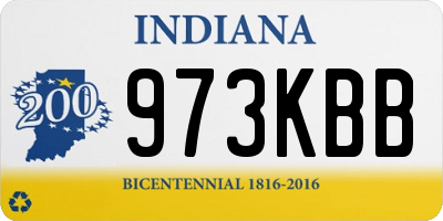 IN license plate 973KBB