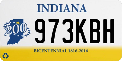 IN license plate 973KBH