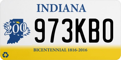 IN license plate 973KBO