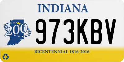 IN license plate 973KBV