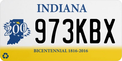 IN license plate 973KBX