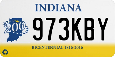 IN license plate 973KBY