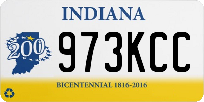 IN license plate 973KCC