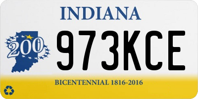 IN license plate 973KCE