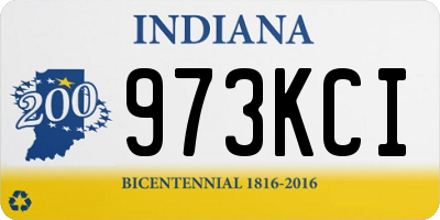 IN license plate 973KCI