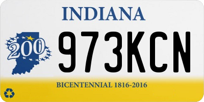 IN license plate 973KCN