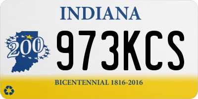 IN license plate 973KCS